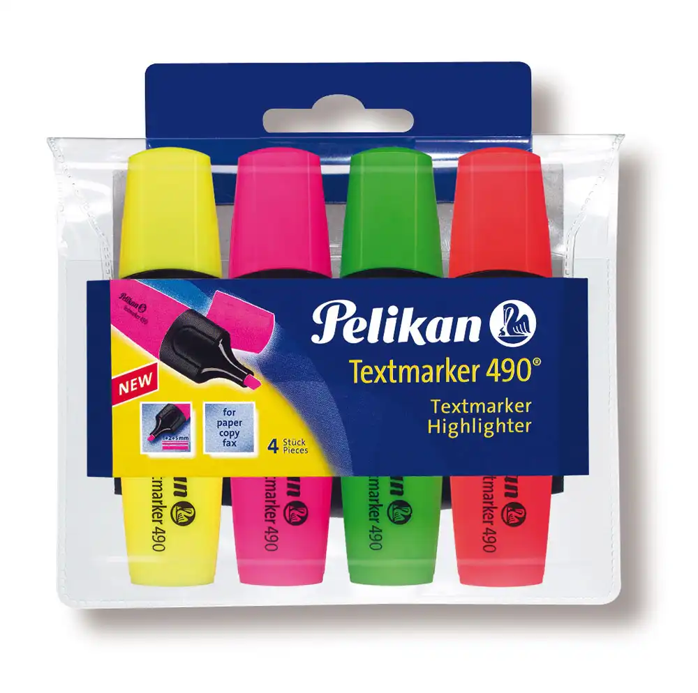 TEXTMARKER 490 SET4 CULORI, BLISTER
