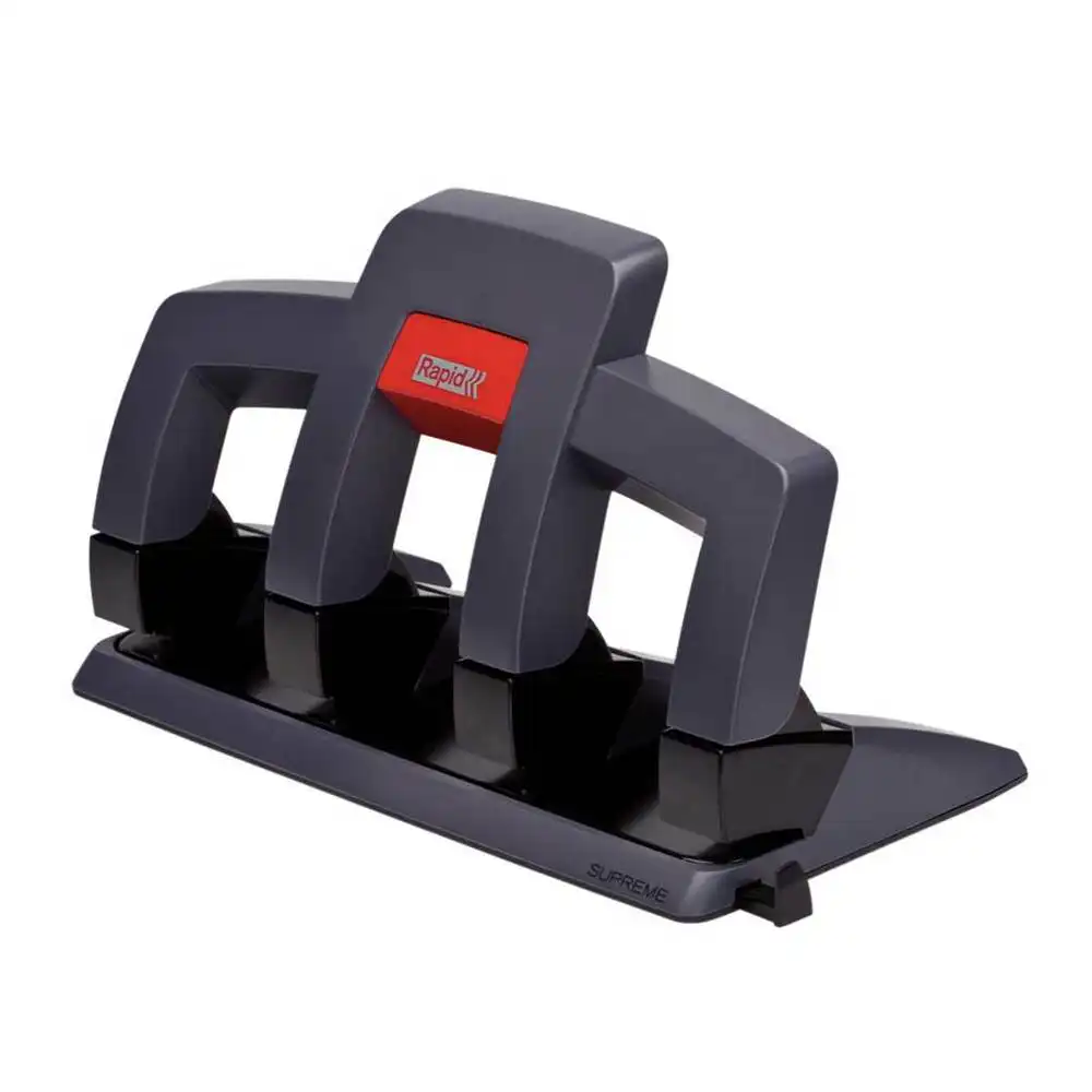 Perforator plastic RAPID Supreme SP34 PressLess, cu 4 perforatii, 30 coli