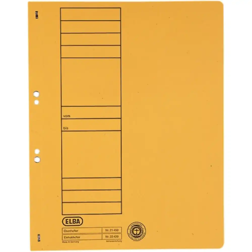Dosar carton cu capse 1/1 ELBA – galben