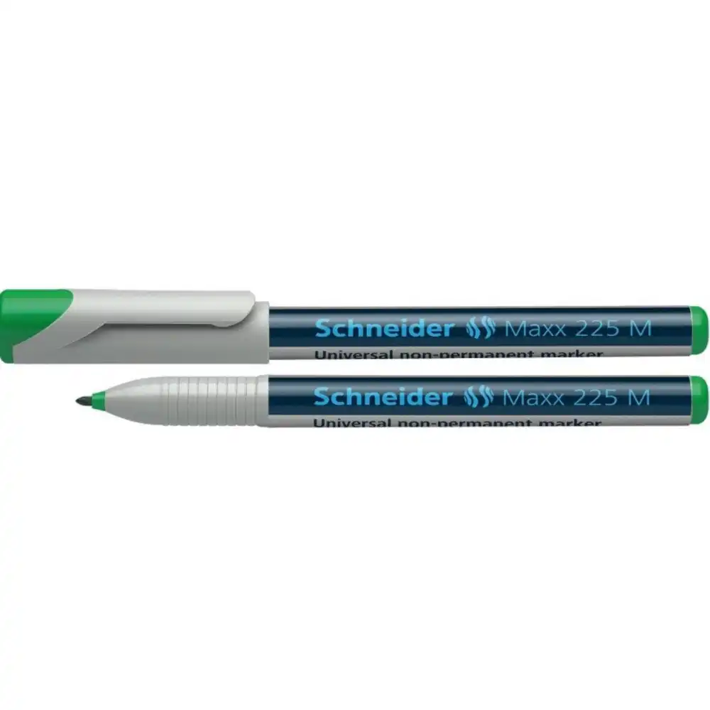Universal non-permanent marker SCHNEIDER Maxx 225 M, varf 1mm – verde
