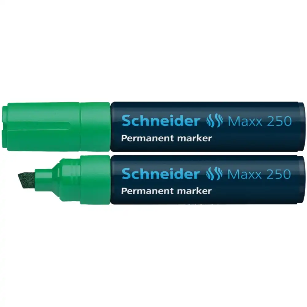Permanent marker SCHNEIDER Maxx 250, varf tesit 27mm, verde