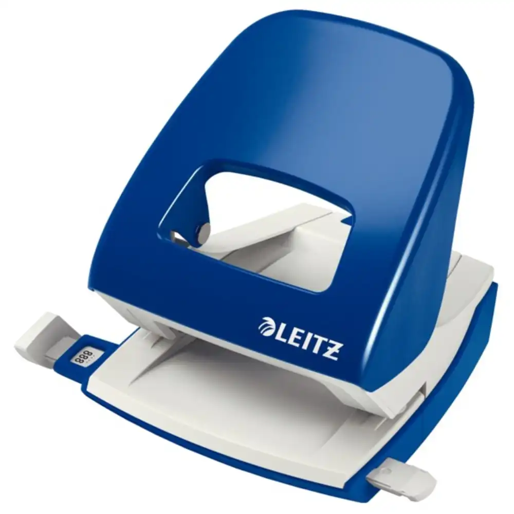 Perforator metalic LEITZ 5008 NeXXt Series, 30 coli – albastru
