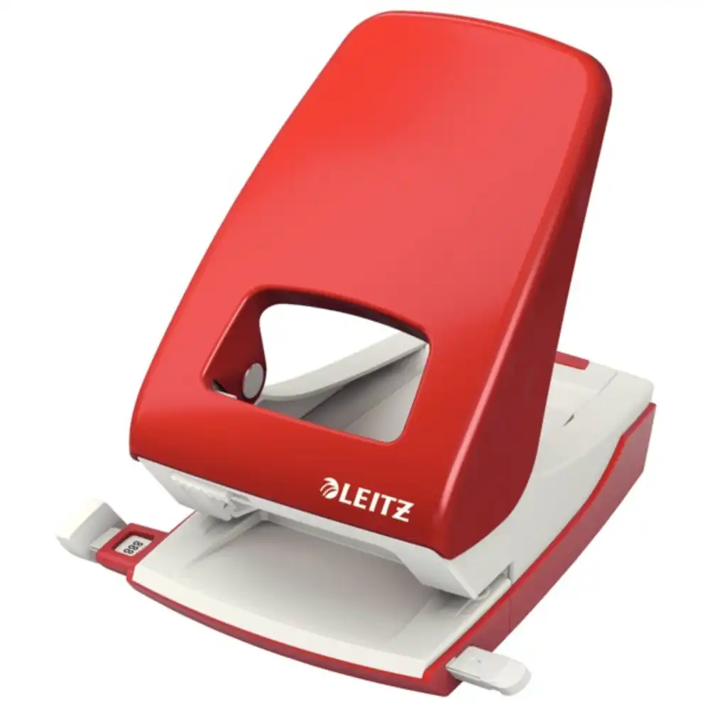 Perforator metalic LEITZ 5138 NeXXt Series, 40 coli – rosu
