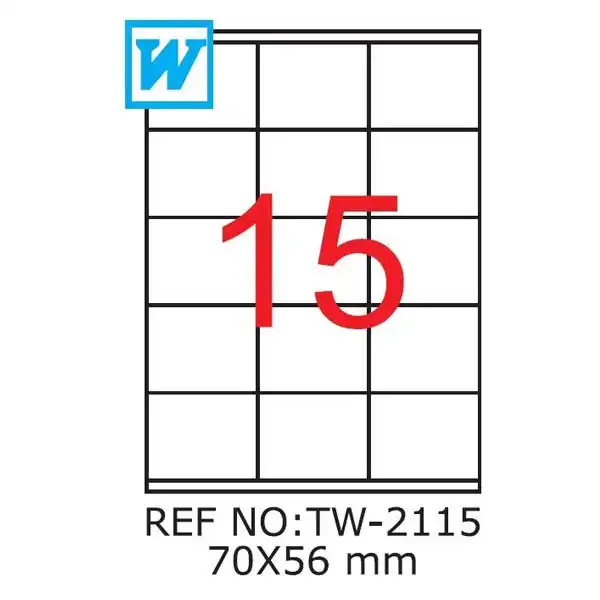 Etichete autoadezive TANEX, 15/A4 , 70 x 56mm