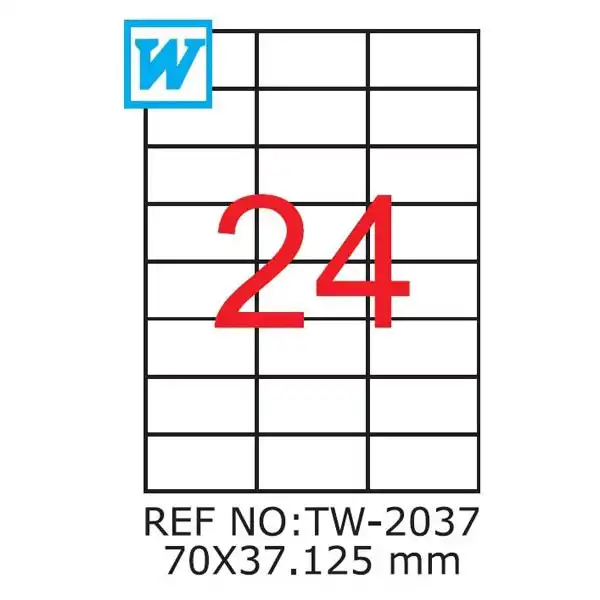 Etichete autoadezive TANEX, 24/A4 , 70 x 37,125mm