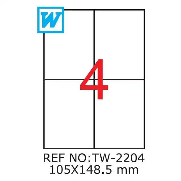 Etichete autoadezive TANEX, 4/A4 , 105 x 148,5mm