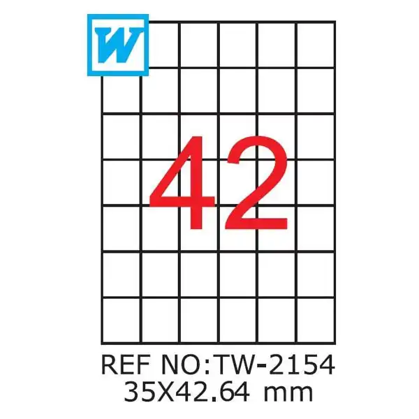 Etichete autoadezive TANEX, 42/A4 , 35 x 42,64mm