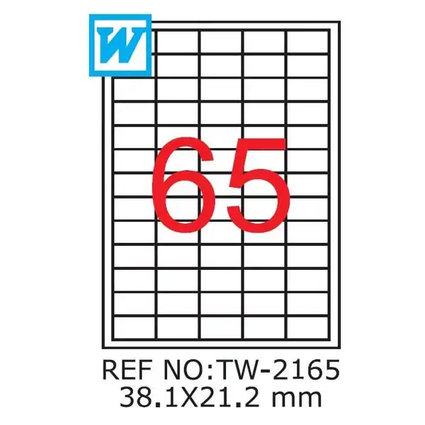 Etichete autoadezive TANEX, 65/A4 , 38,1 x 21,2mm