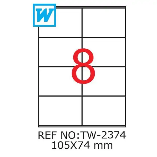 Etichete autoadezive TANEX, 8/A4 , 105 x 74mm