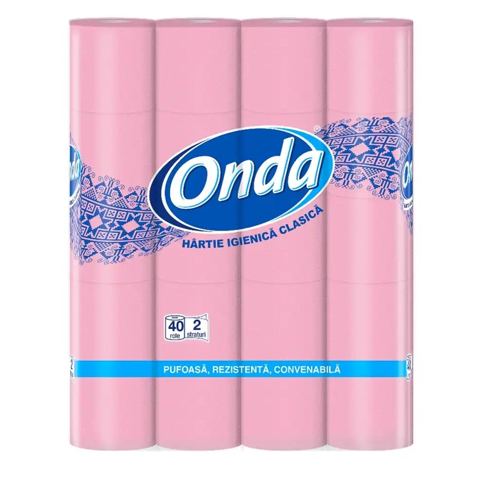 Hartie igienica Onda, 2 straturi, 40 role