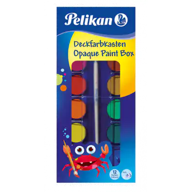 ACUARELE 12culori+alb de zinc+ Pensula Pelikan