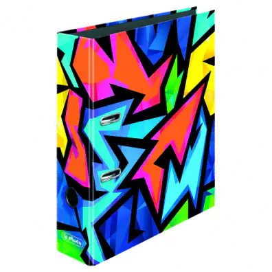 BIBLIORAFT MAX.FILE A4 8 CM, MOTIV NEON ART