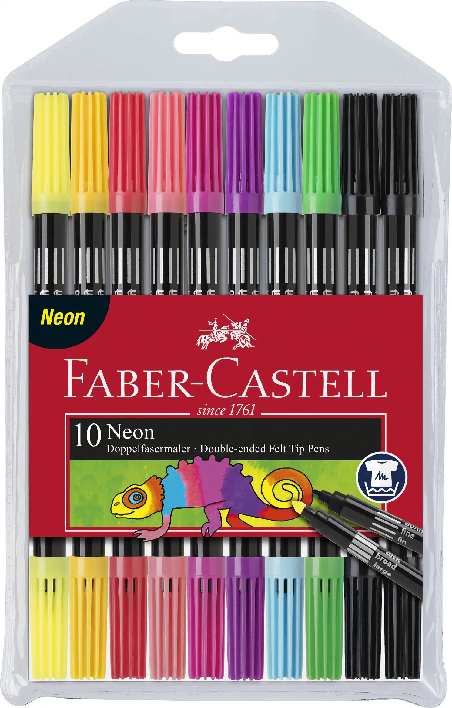 Carioci, 2 capete, 10 culori/set, FABER CASTELL