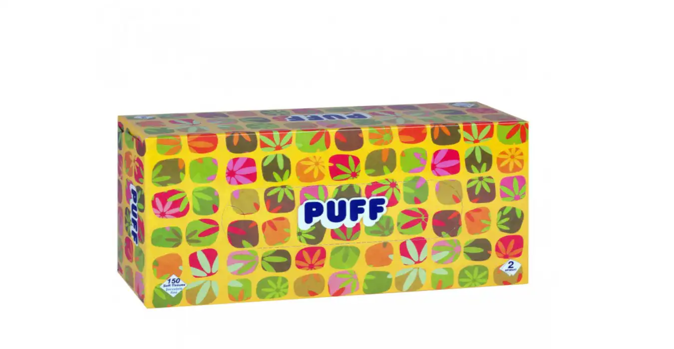 Servetele faciale PUFF, 2 straturi, 150 buc./cutie