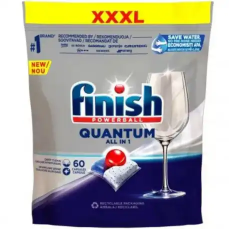 Finish Quantum All In One Tablete pentru masina de spalat vase, 60 buc