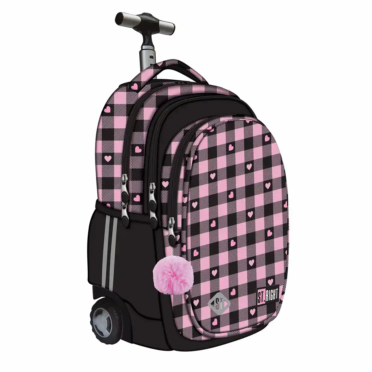 Troller scolar Majewski ST Right, Pink Checkered